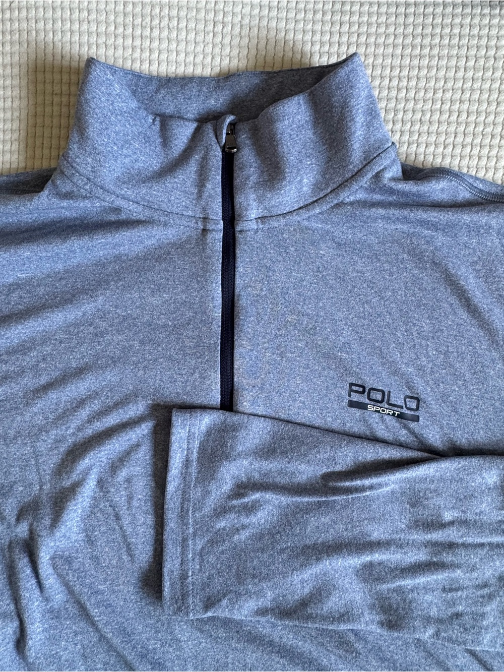 Polo Sport by Ralph Lauren Men’s Light Heather Blue Quarter-Zip Pullover, Size L